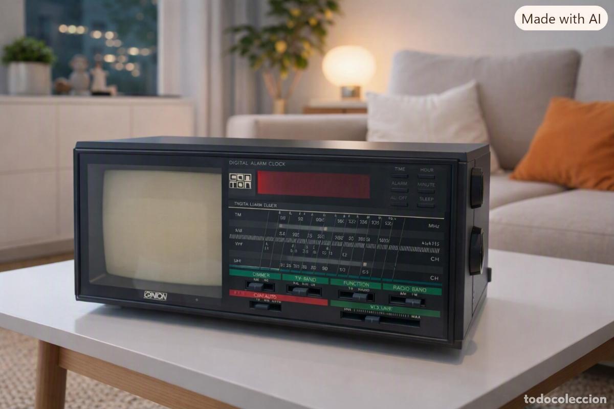 Radios Anciennes: Televisi&oacute;n radio port&aacute;til Canton negra