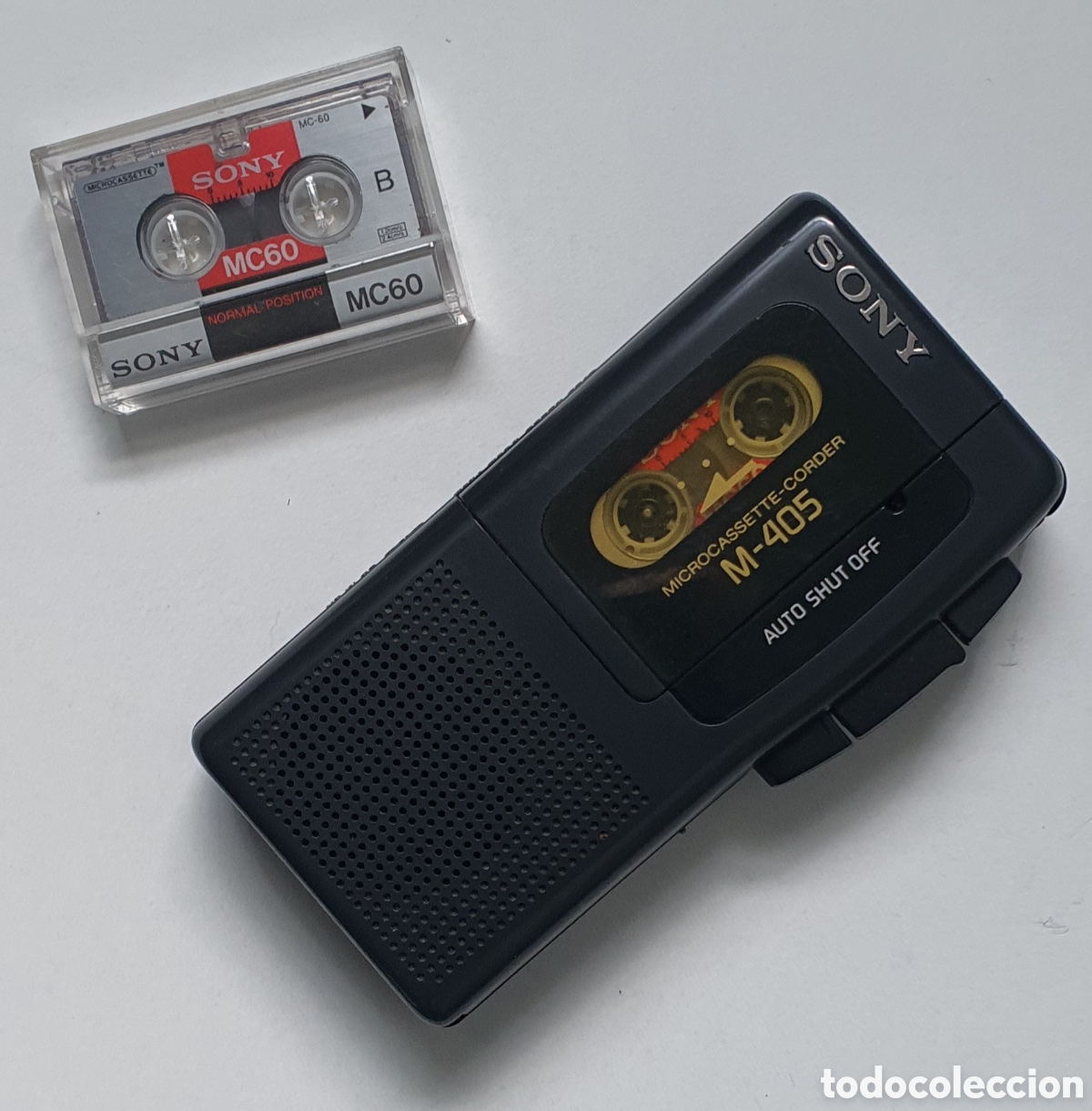 Radios antiguas: Grabadora Microcassette Sony M-405 + Cassettes (Para Restaurar)