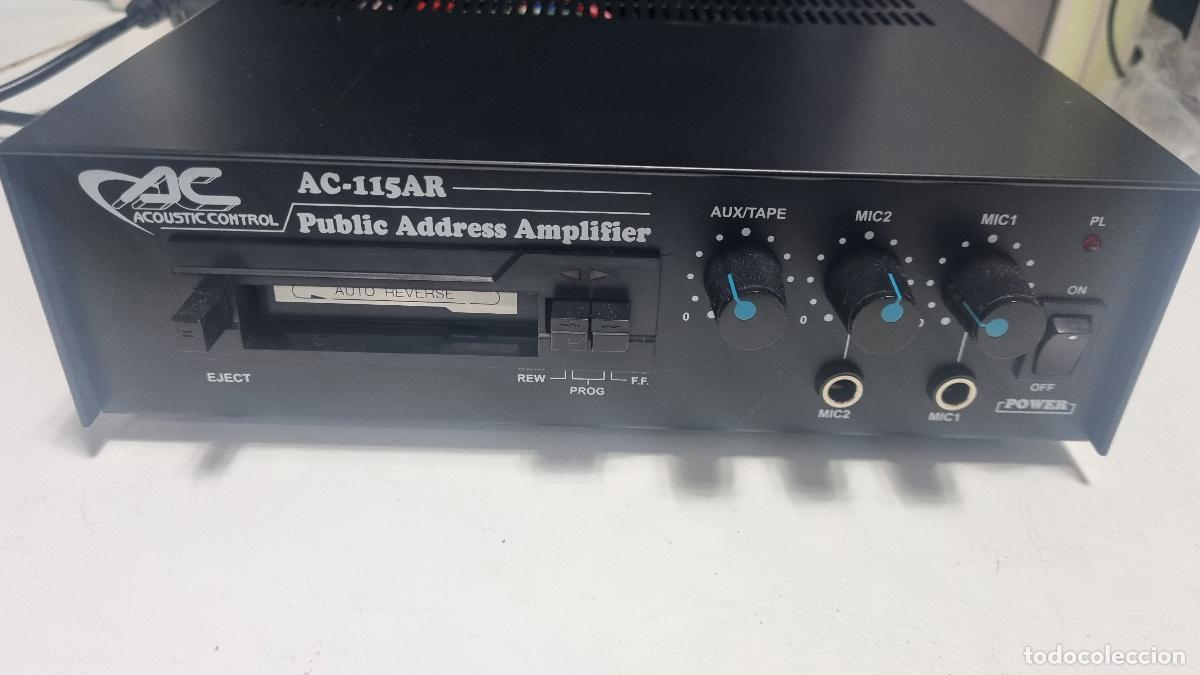 Radios antiguas: Amplificador megafon&iacute;a AC Acoustic Control AC-115AR con cassette Auto Reverse &ndash; Funcionando