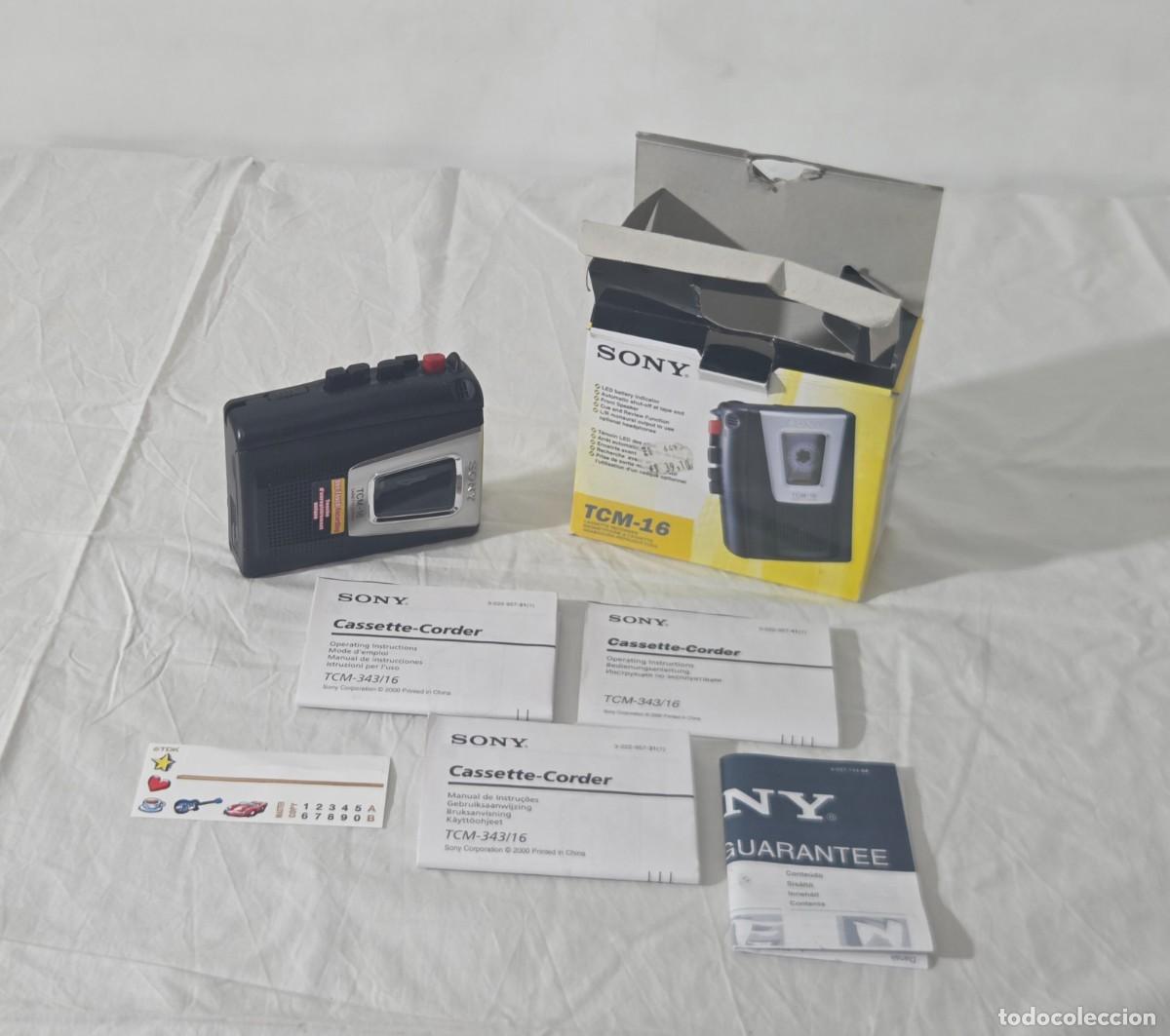 Radios antiguas: Sony TCM-16, Grabador, Reproductor, Cassette, en caja