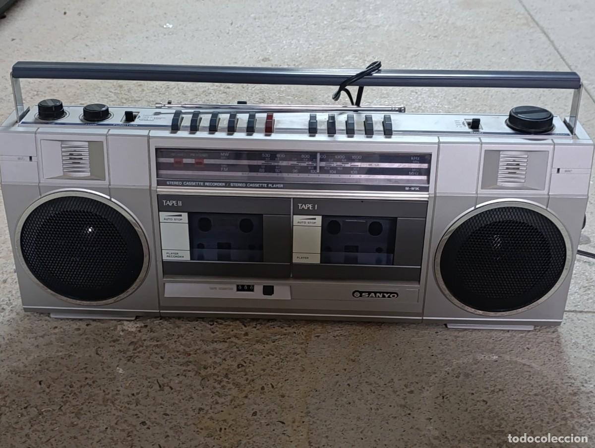 Radios antiguas: Radiocassette Sanyo M-W1K doble cassette vintage funcionando