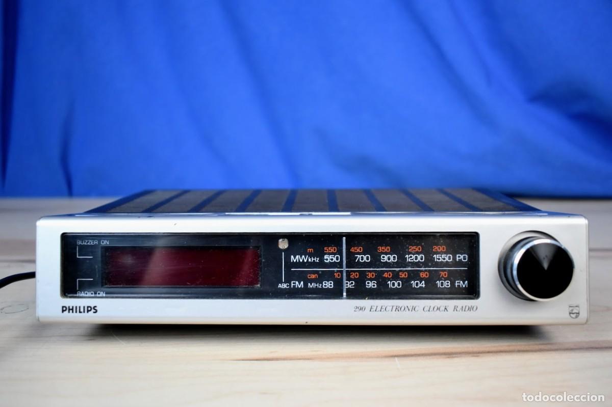 Radios antiguas: Radio Reloj Despertador Vintage Philips 290 (A&ntilde;os 80)