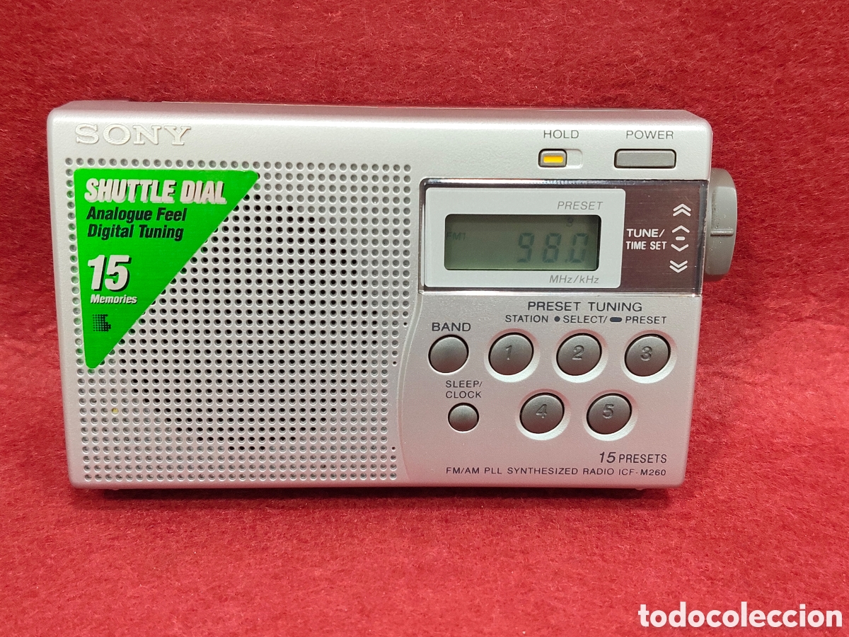 Old radios: RADIO TRANSISTOR RECEPTOR SONY ICF M260 FM/AM PLL SYNTHESIZED 15 PRESETS ANALOGUE FEL DIGITAL TUNING