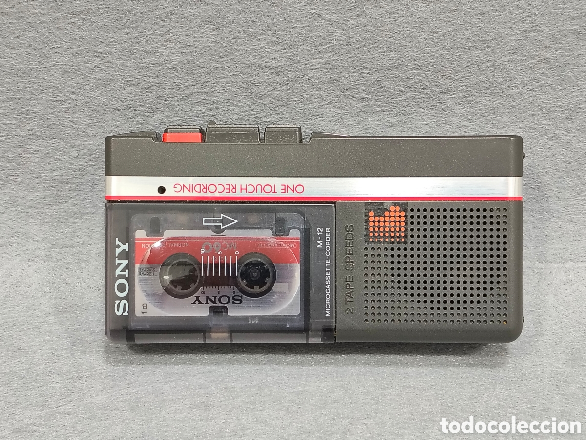 Old radios: MINI GRABADORA RECODER SONY M 12 CON SU CAJA Y FUNDA ORIGINAL 2 MINI CASETTES