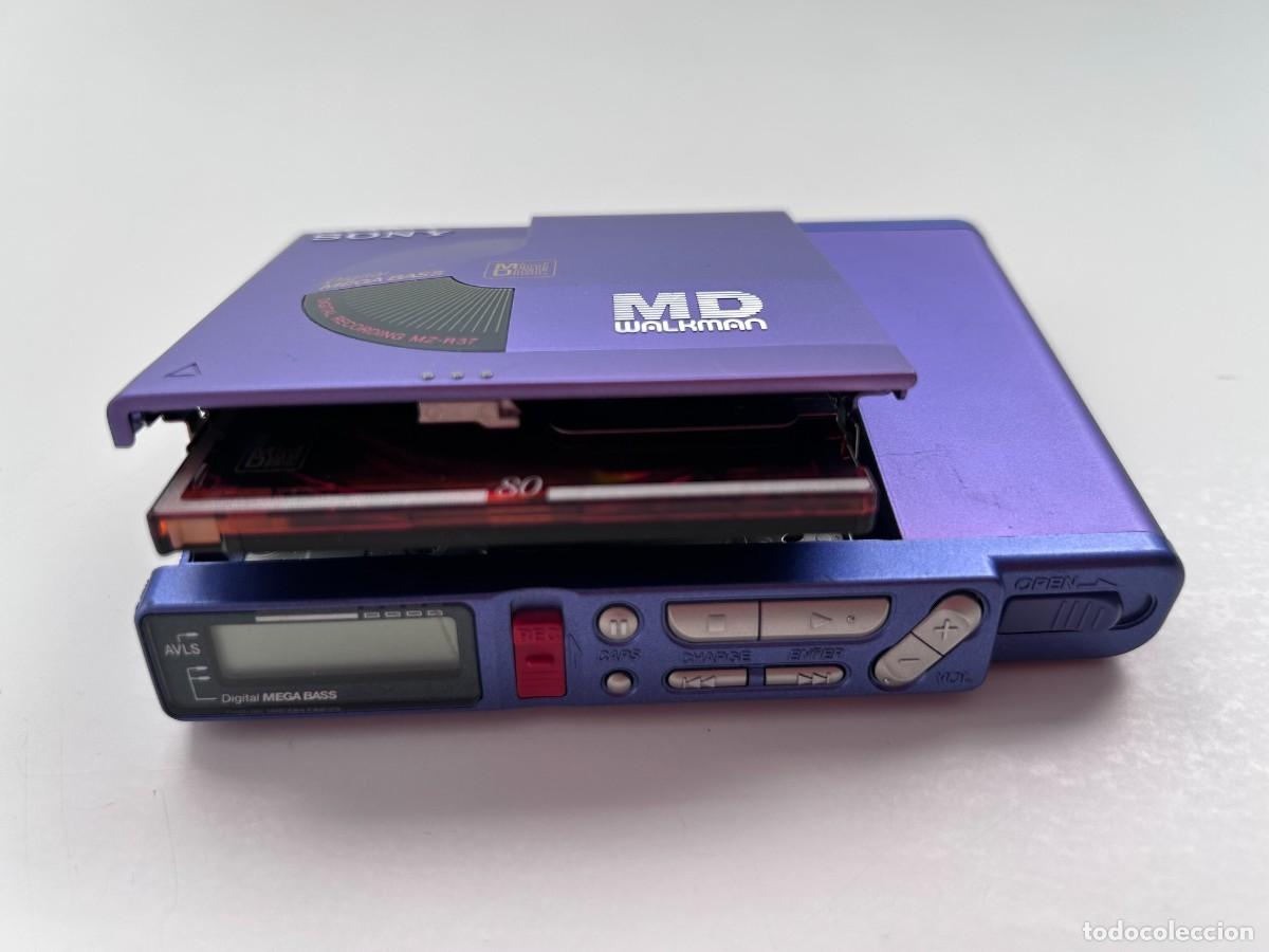 Alte Radios: SONY MZ-R37 MD WALKMAN VIOLETA &ndash; MINIDISC GRABADOR REPRODUCTOR JAP&Oacute;N A&Ntilde;OS 90 &ndash; FUNCIONA