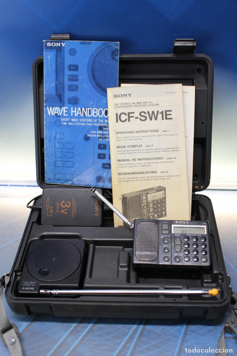 Radios antiguas: Sony ICF-SW1E receptor de radio port&aacute;til multibanda. 1988.