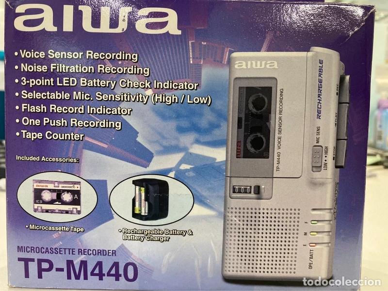 Radios antiguas: Microcassette AIWA recorder TP-M440 - Foto 11