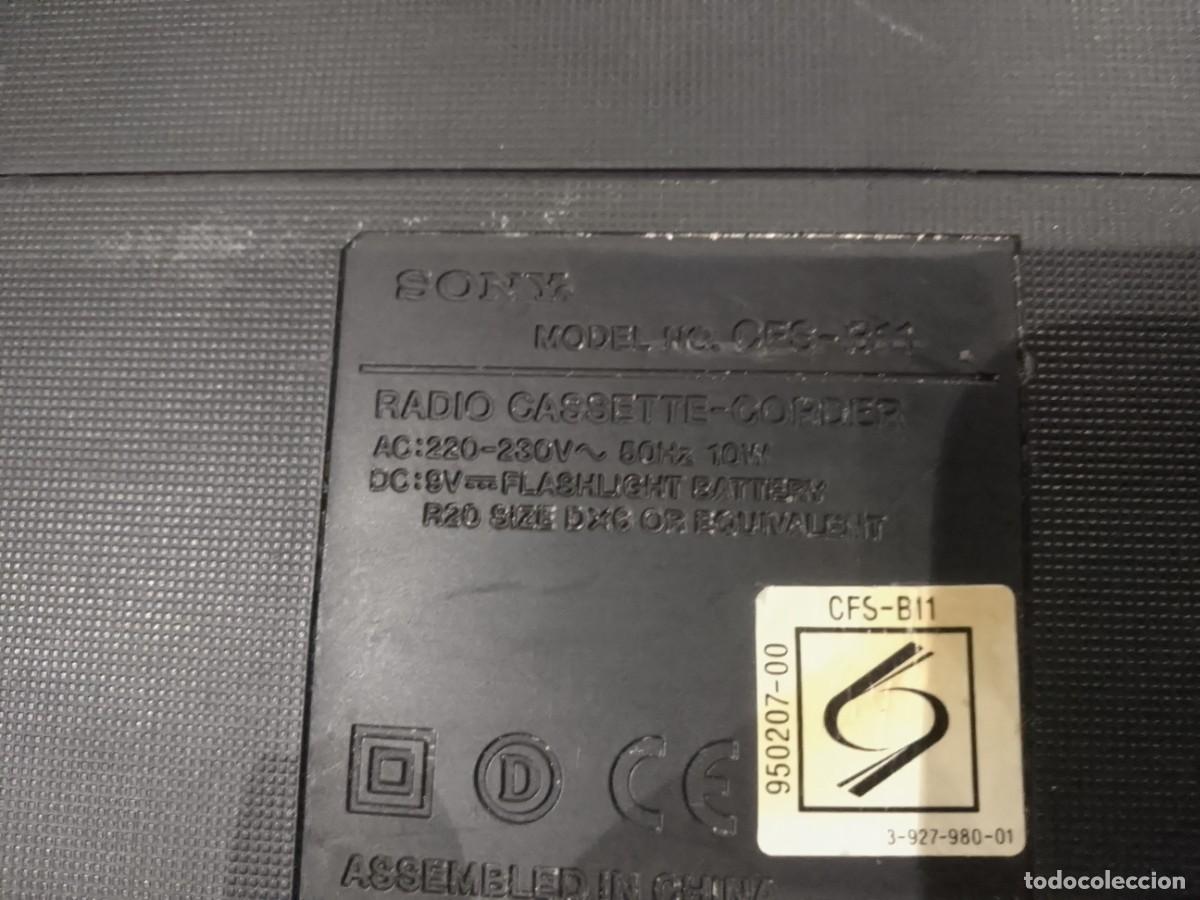 Radios antiguas: Radio cassette Sony CFS B11 - Foto 7