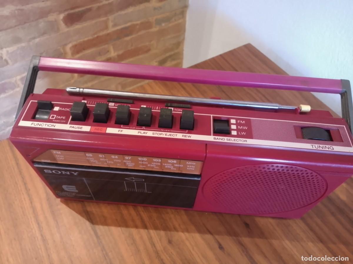 Radios antiguas: Radio cassette Sony CFM 100L - Foto 4