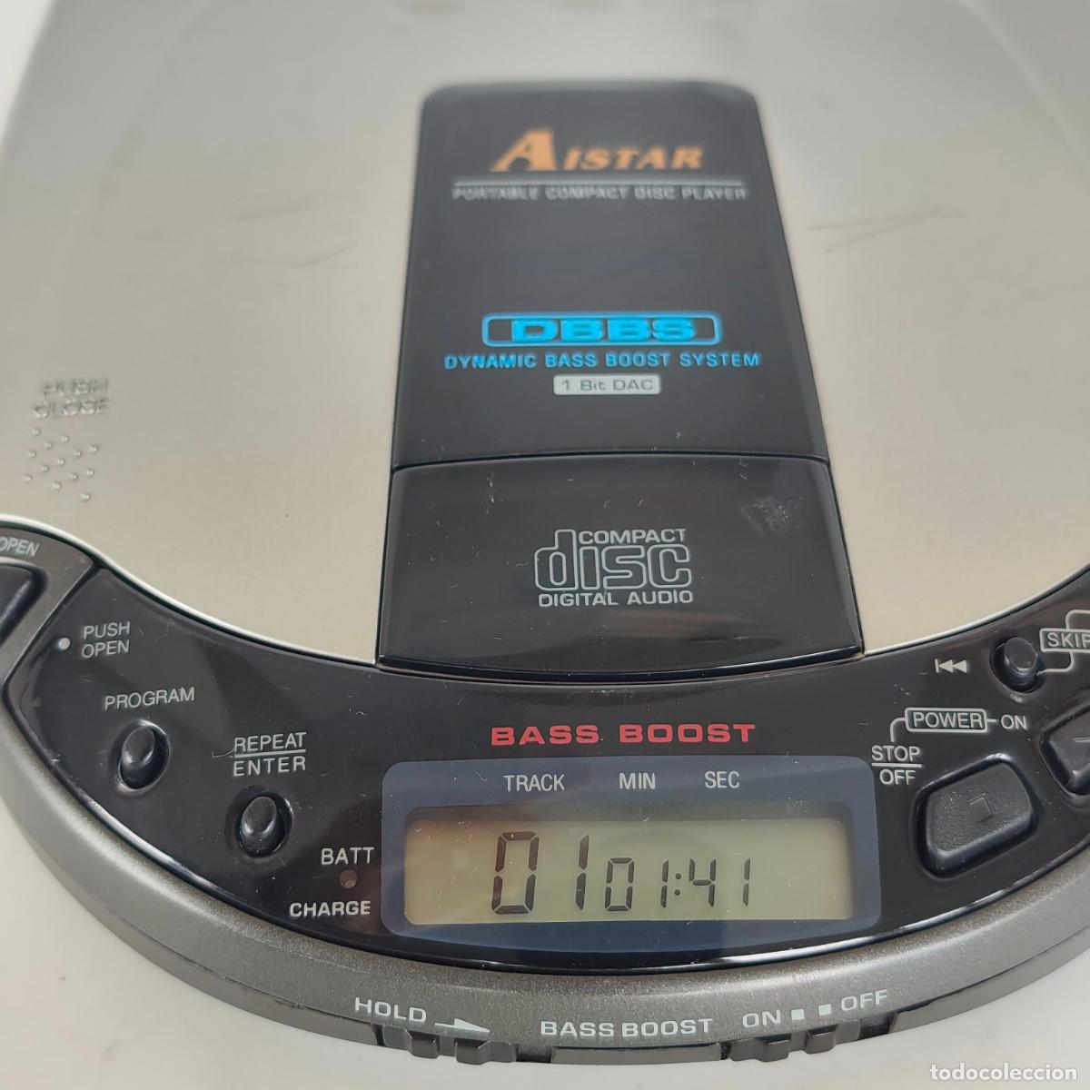 Radios antiguas: AISTAR CD73F PORTABLE COMPACT DISC PLAYER DISCMAN FUNCIONANDO - Foto 3