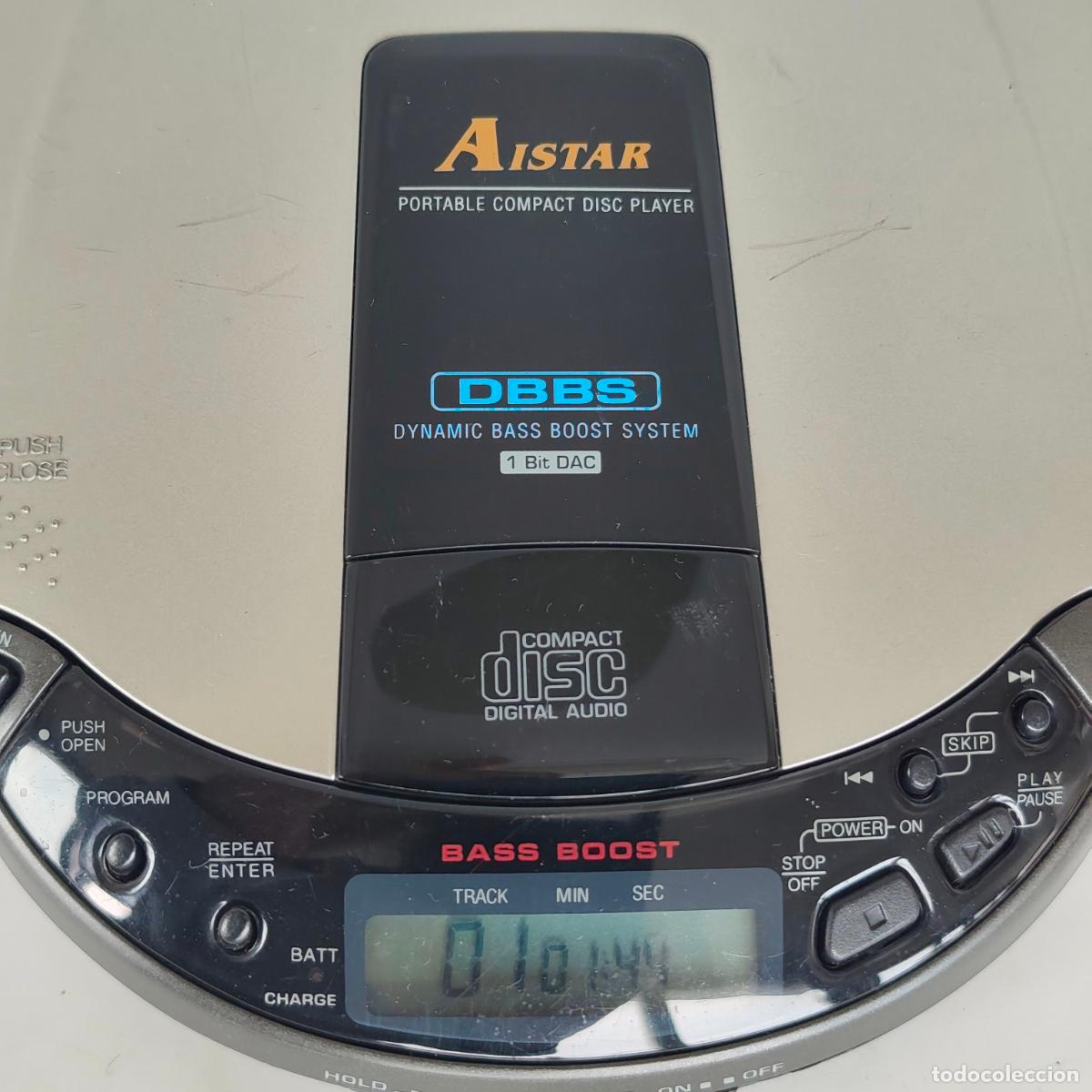 Radios antiguas: AISTAR CD73F PORTABLE COMPACT DISC PLAYER DISCMAN FUNCIONANDO - Foto 4