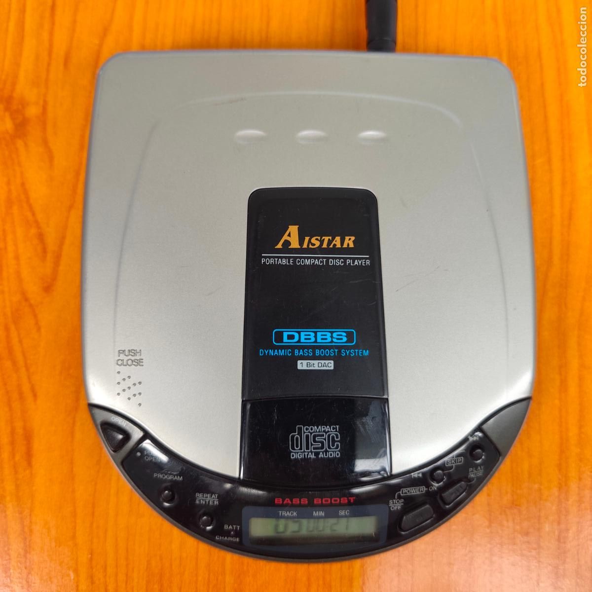 Radios antiguas: AISTAR CD73F PORTABLE COMPACT DISC PLAYER DISCMAN FUNCIONANDO - Foto 5