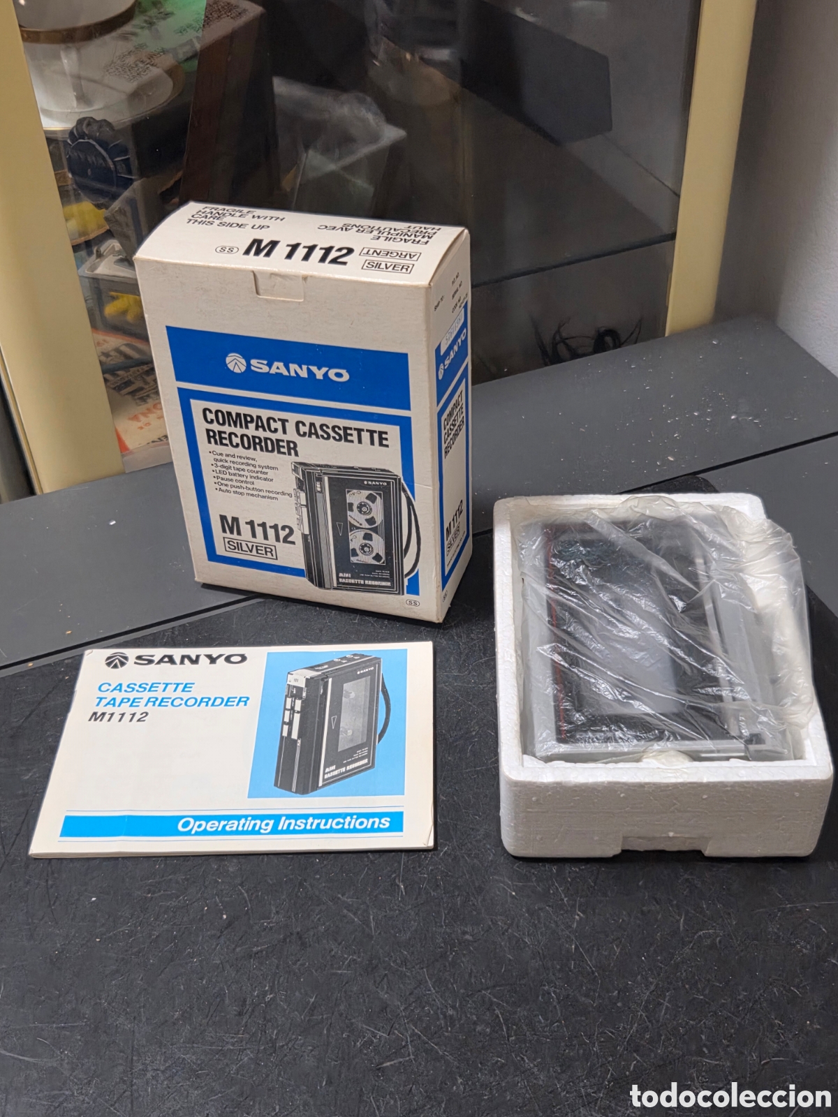 R&aacute;dios antigos: ANTIGUO SANYO COMPACT CASSETTE RECORDER M 1112 SILVER EN CAJA ORIGINAL GRAN ESTADO Y FUNCIONANDO