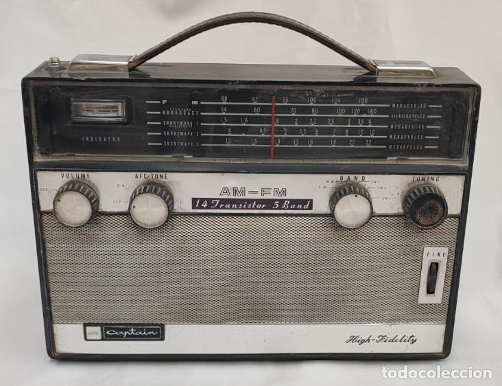 Radios antiguas: RADIO ANTIGUA, LITE CAPTAIN 14 TRANSISTOR 5 BAND SUPER HETRODYNE, RARA