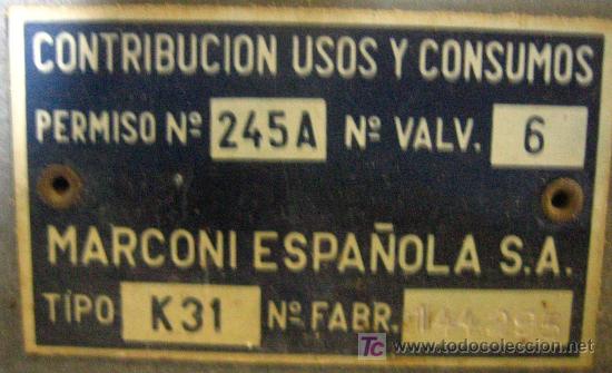 Radios de v&aacute;lvulas: Radio grande, Marconi - Foto 3