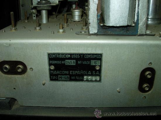 Radios de v&aacute;lvulas: Radio Marconi funcionando - Foto 2