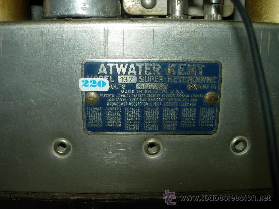 Radios de v&aacute;lvulas: Radio Capilla Atwater Kent FUNCIONANDO - Foto 16