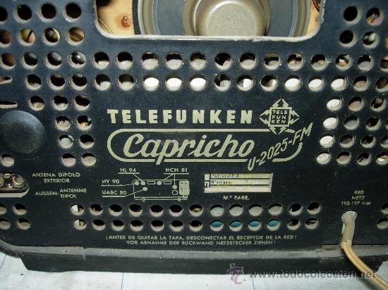 Radios de v&aacute;lvulas: Telefunken Capricho U-2025-FM - Foto 9