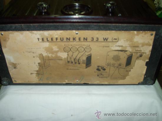 Radios de v&aacute;lvulas: Radio Telefunken 33 W - Foto 11