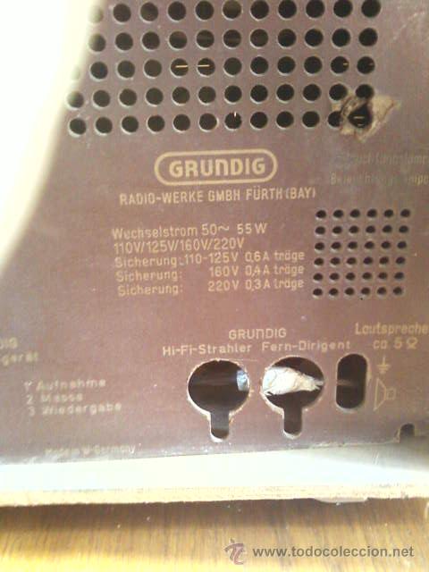 Radios de v&aacute;lvulas: RADIO DE V&Aacute;LVULAS GRUNDIG  ANTIGUA - Foto 8
