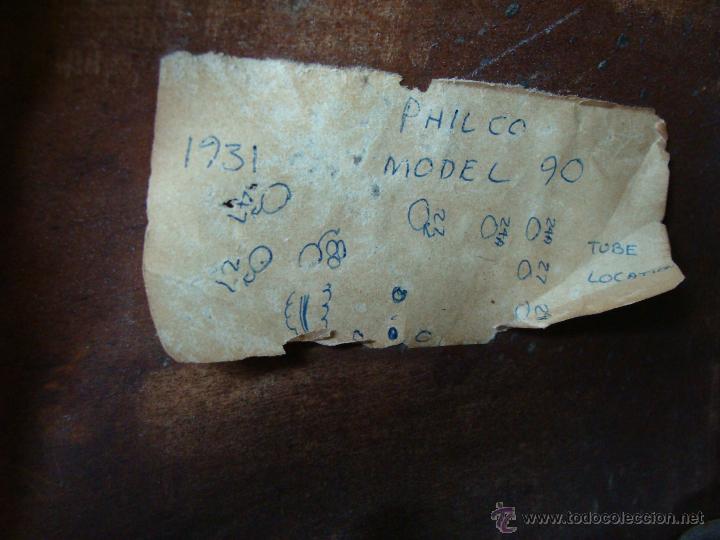 Radios de v&aacute;lvulas: Radio capilla Philco 90 (ver video) - Foto 15
