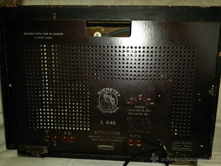 Radios de v&aacute;lvulas: Radio Valvulas Thomson Ducretet Revisada y Funcionando Restaurada - Foto 2