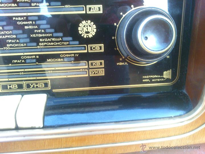 Radios de v&aacute;lvulas: RADIO SOVIETICA MUEBLE DE MADERA.ORIGINAL - Foto 18