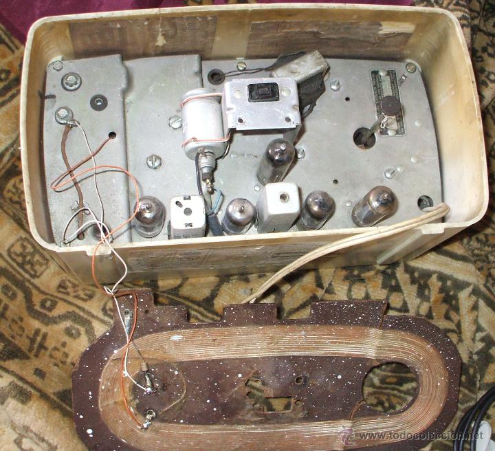 Radios de v&aacute;lvulas: RADIO RELOJ SILVERTONE 11 DE SEARS ROEBUCK & Co DE 1952 FUNCIONANDO - Foto 6