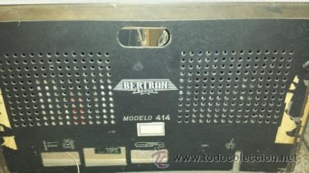 Radios de v&aacute;lvulas: Radio bertran excelsior modelo 414 - Foto 5