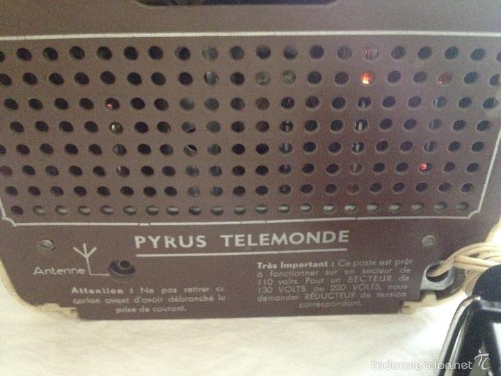 Radios de v&aacute;lvulas: RADIO PYRUS TELEMONDE FUNCIONANDO 125 V - Foto 5