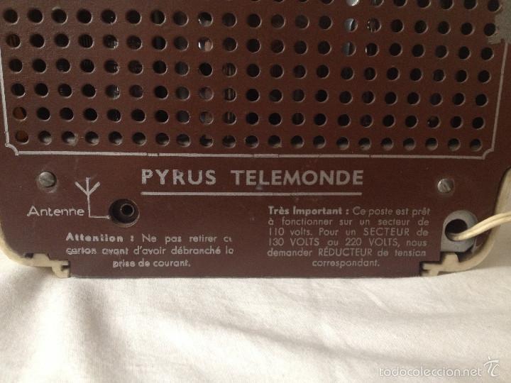 Radios de v&aacute;lvulas: RADIO PYRUS TELEMONDE FUNCIONANDO 125 V - Foto 6