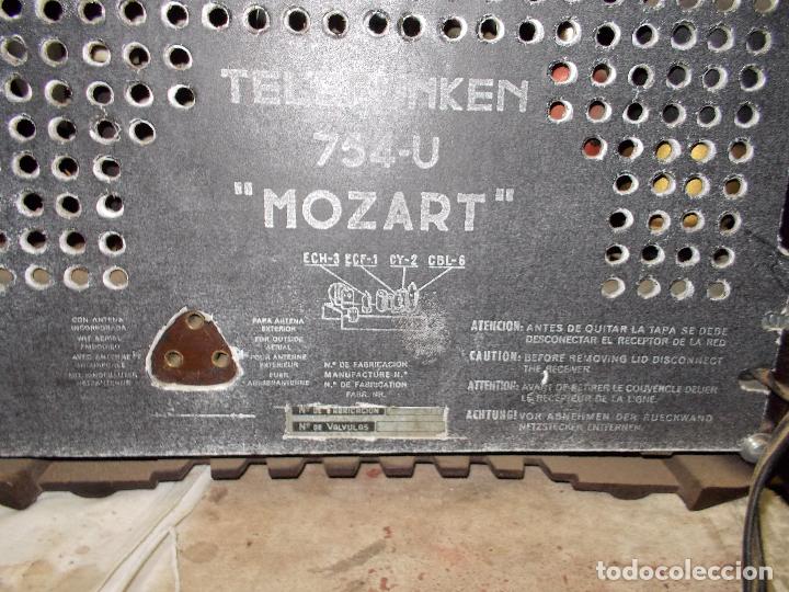 Radios de v&aacute;lvulas: Radio Telefunken Mozart - Foto 9