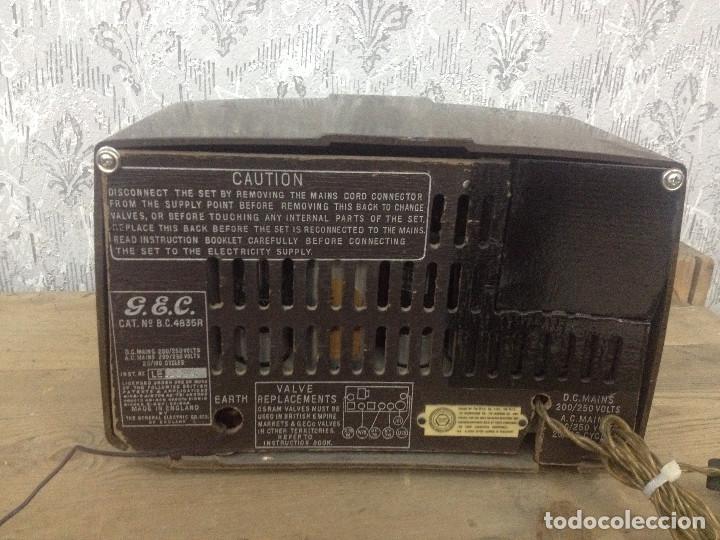 Radios de v&aacute;lvulas: RADIO G.E.C. BC 4835R FUNCIONANDO 220 V - Foto 7