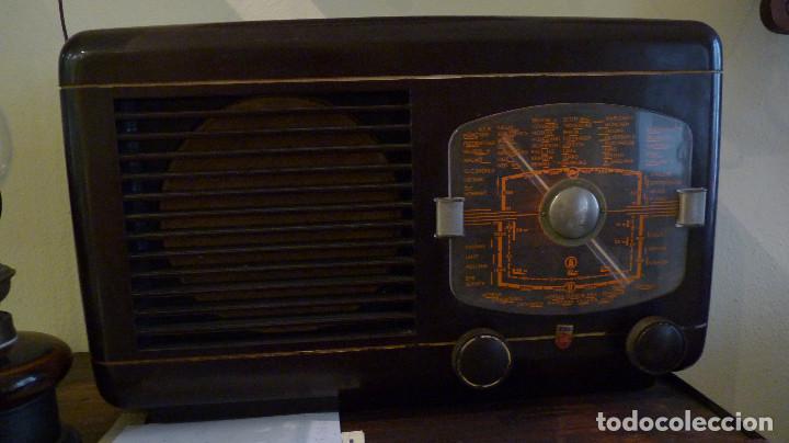 Radios de v&aacute;lvulas: RADIO A V&Aacute;LVULAS PHILIPS.MODELO RARO.FUNCIONANDO - Foto 4