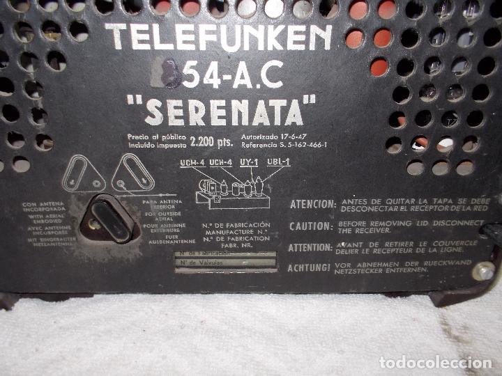 Radios de v&aacute;lvulas: Radio Telefunken Serenata - Foto 13
