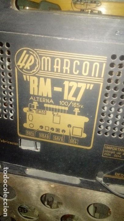 Radios de v&aacute;lvulas: Radio tocadiscos marca Marconi a&ntilde;os 50 - Foto 6