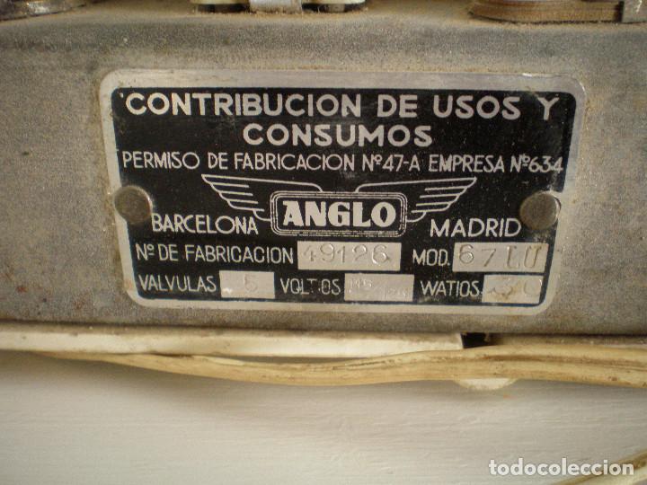 Radios de v&aacute;lvulas: Antigua radio Anglo - Foto 5