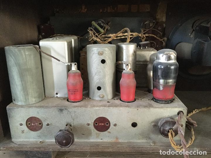 Radios de v&aacute;lvulas: RADIO MADERA SIN MARCA. ENCIENDE 220V. - Foto 10