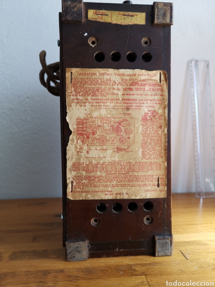 Radios de v&aacute;lvulas: R&agrave;dio Zenith, hecha en Chicago, Illinois. - Foto 13
