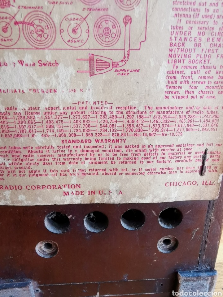 Radios de v&aacute;lvulas: R&agrave;dio Zenith, hecha en Chicago, Illinois. - Foto 16