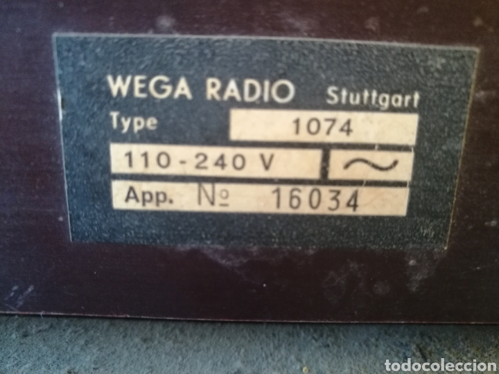 Radios de válvulas: Radio de Válvulas Modelo Wega Sturgat Alemania - Foto 3 - 199757617