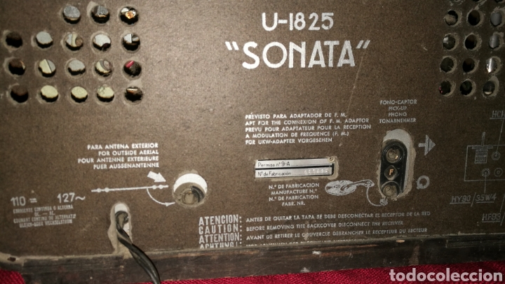 Radios de v&aacute;lvulas: ANTIGUO RADIO MADERA TELEFUNKE - Foto 7