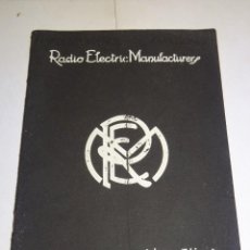 Radios de válvulas: CATÁLOGO RADIO ELECTRIC MANUFACTURERS, BARCELONA, AUDIO-PLACA, STANDARD, MODELO 71, 72. Lote 302097658