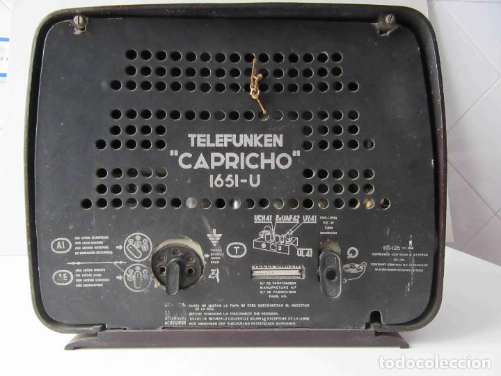 Radios de v&aacute;lvulas: Radio antigua Telefunken Capricho - Foto 3