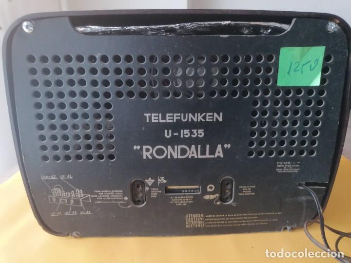 Radios de válvulas: ANTIGUO RADIO DE VALVULAS TELEFUNKEN. MODELO U-1535 RONDALLA. DE BAKELITA. - Foto 9 - 322612163