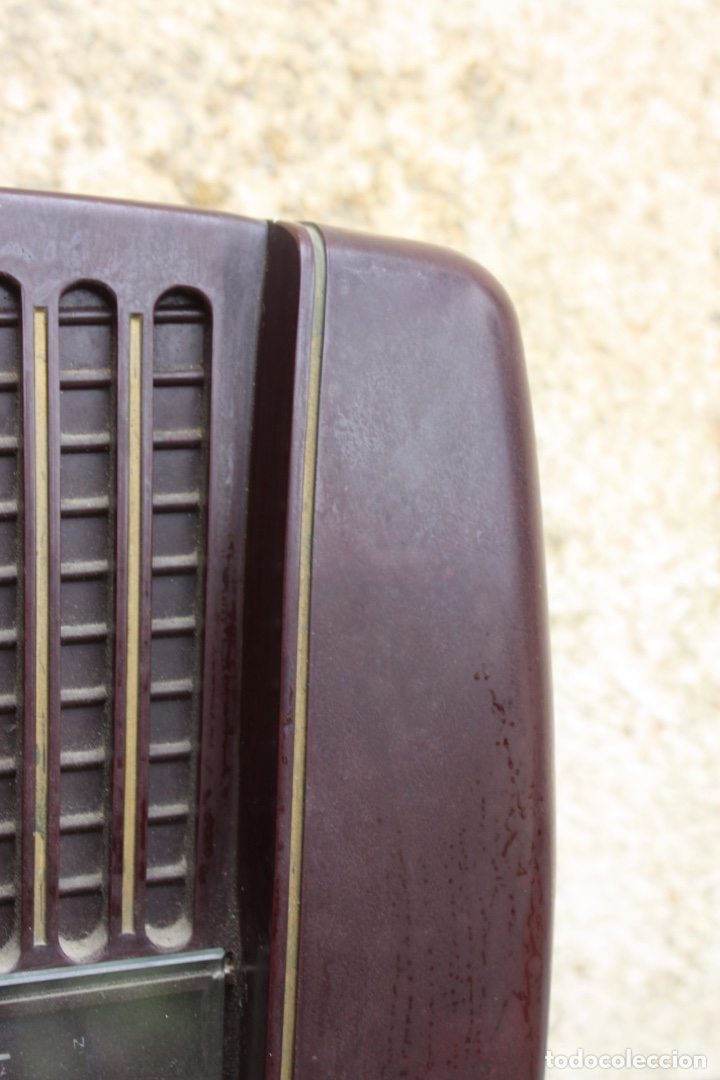 Radios de v&aacute;lvulas: Radio de baquelita Philips. - Foto 4