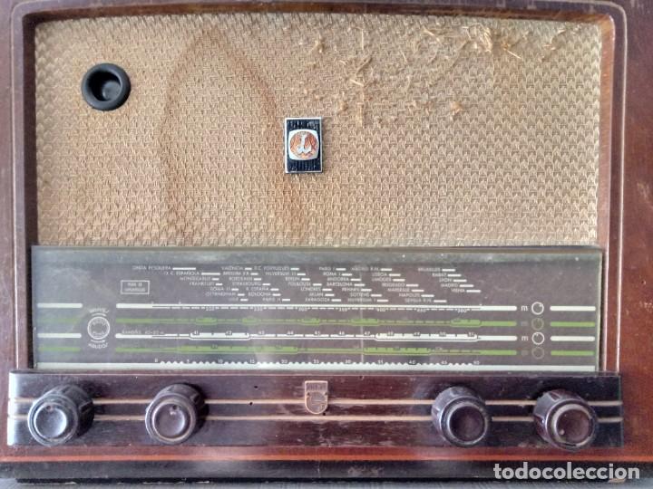 Radios de v&aacute;lvulas: Radio antigua Philips BE-521-A - Foto 2