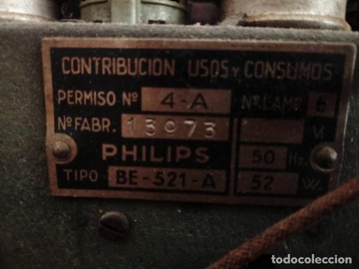 Radios de v&aacute;lvulas: Radio antigua Philips BE-521-A - Foto 5