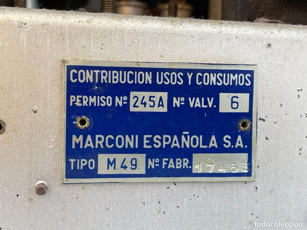 Radios de v&aacute;lvulas: Receptor de radio Marconi , de 1948. - Foto 9