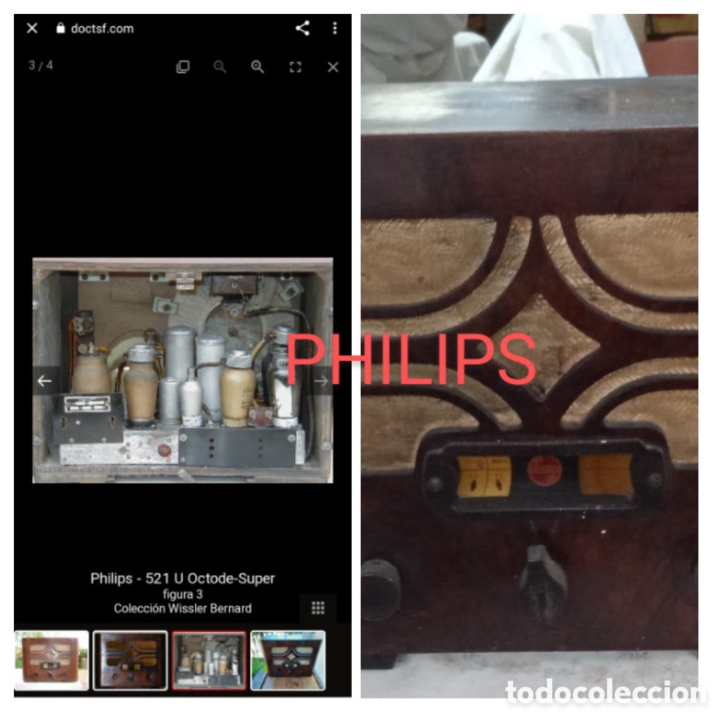 Radios de v&aacute;lvulas: FUNCIONA.!! PHILIPS MOD. - 5251A , A&Ntilde;OS 1935. PHILIPS SUPER OCTODE.!!! - Foto 11